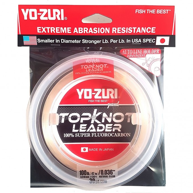 Леска YO-ZURI TOPKNOT LEADER FLUOROCARBON 100%30YDS 25Lbs (0.435mm) R1230-NC Леска YO-ZURI TOPKNOT LEADER FLUOROCARBON 100%30YDS 25Lbs (0.435mm) R1230-NC