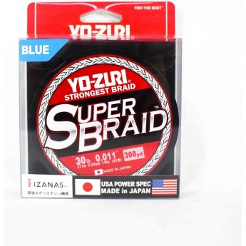 Шнур YO-ZURI PE SUPERBRAID BLUE 300yds 30lbs 0,28мм Шнур YO-ZURI PE SUPERBRAID BLUE 300yds 30lbs 0,28мм